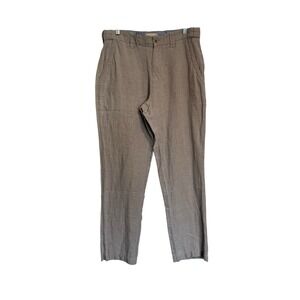 Territory Ahead Sz 32x30 Pants 100% Linen Trousers Mens Beige Tan Casual Work